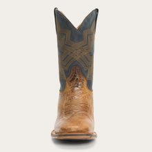 Load image into Gallery viewer, Stetson Men&#39;s Goddard Burnished Blue &amp; Brown Leather Square Toe Boots 12-020-8911-1657 BR