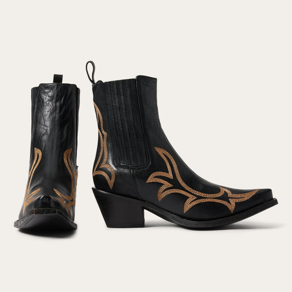 【COLOR iN ID】North Western Ankle Boots black-star-boots-black-star-