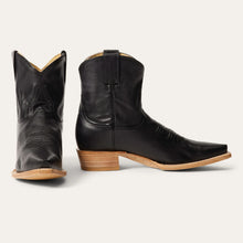 Load image into Gallery viewer, Stetson Women's Riley Black Leather Snip Toe Boots 1295