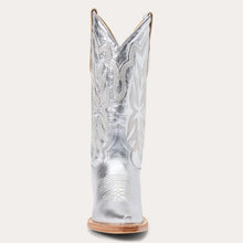 Load image into Gallery viewer, Stetson Women&#39;s Jolene Silver Leather Snip Toe Boots 0232