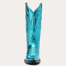 Load image into Gallery viewer, Stetson Women&#39;s Jolene Green Leather Snip Toe Boots 0233