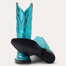 Load image into Gallery viewer, Stetson Women&#39;s Jolene Green Leather Snip Toe Boots 0233