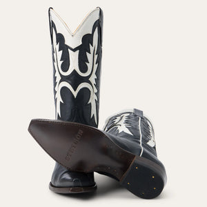 Stetson Women's Cheyenne Black Leather Snip Toe Boots 0236
