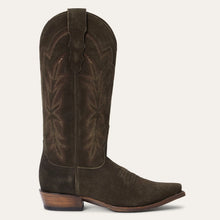Load image into Gallery viewer, Stetson Women&#39;s Casey Green Leather Snip Toe Boots 0253