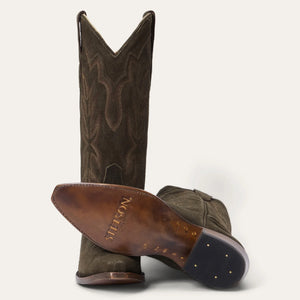 Stetson Women's Casey Green Leather Snip Toe Boots 0253