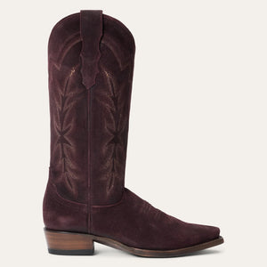 Stetson Women's Casey Wine Leather Snip Toe Boots 0254