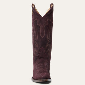 Stetson Women's Casey Wine Leather Snip Toe Boots 0254