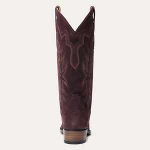 Stetson Women's Casey Wine Leather Snip Toe Boots 0254