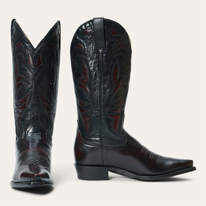 Stetson Women's Georgia Black Goat Leather Snip Toe Boots 0256