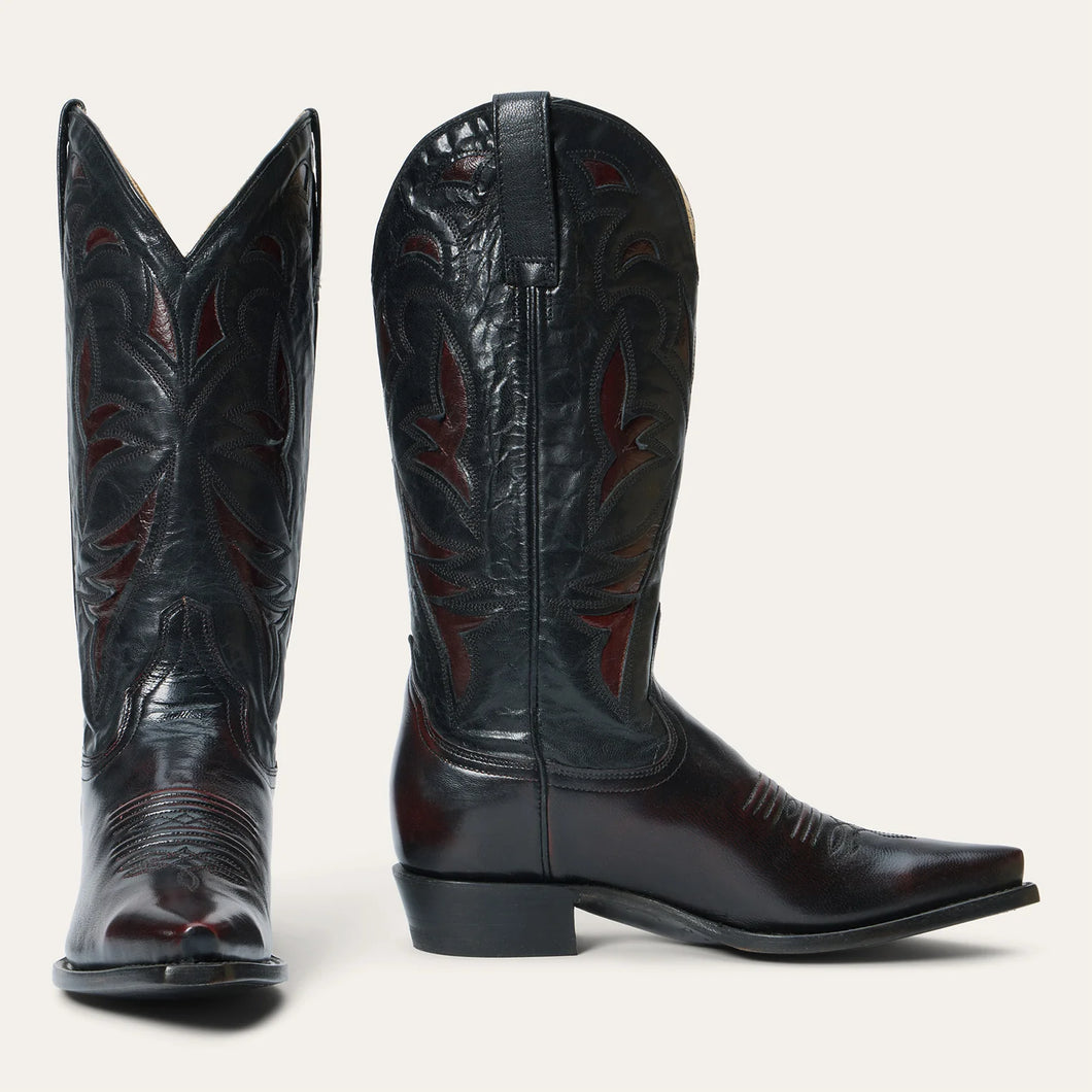 Stetson Women's Georgia Black Goat Leather Snip Toe Boots 0256