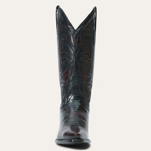 Stetson Women's Georgia Black Goat Leather Snip Toe Boots 0256