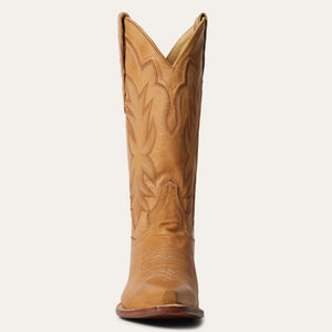 Stetson Women's Casey Brown Leather Snip Toe Boots 0628