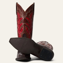 Load image into Gallery viewer, Stetson Women's Erin Brown Leather Square Toe Boots 0747