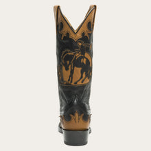 Load image into Gallery viewer, Stetson Women&#39;s Black Faye Cowgirl &amp; Horse Snip Toe Boots 12-021-6105-1266 BL