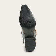 Load image into Gallery viewer, Stetson Women&#39;s Black Faye Cowgirl &amp; Horse Snip Toe Boots 12-021-6105-1266 BL