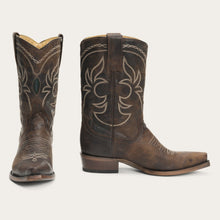 Load image into Gallery viewer, Stetson Women&#39;s Brown Iris Mid-Calf Embroidered Snip Toe Boots 12-021-6110-0336 BR