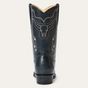 Stetson Women's Sedona Black Leather Snip Toe Boots 0405