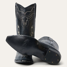 Load image into Gallery viewer, Stetson Women&#39;s Sedona Black Leather Snip Toe Boots 0405