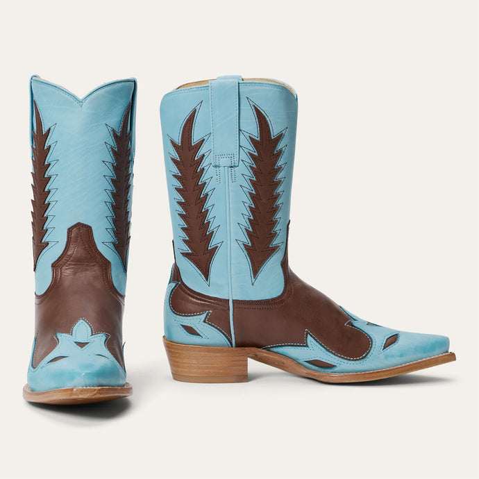 Stetson Women's Alix Blue Calf Leather Snip Toe Boots 0407
