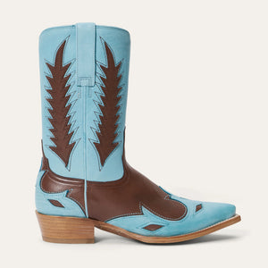 Stetson Women's Alix Blue Calf Leather Snip Toe Boots 0407