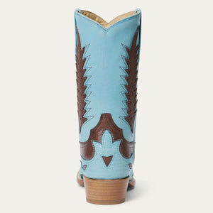 Stetson Women's Alix Blue Calf Leather Snip Toe Boots 0407