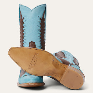 Stetson Women's Alix Blue Calf Leather Snip Toe Boots 0407