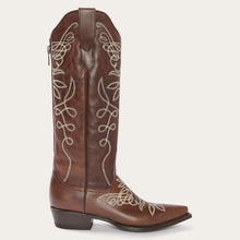 Load image into Gallery viewer, Stetson Women&#39;s Adeline Burnished Brown Back Zip Snip Toe Boots 12-021-6115-0950 BR