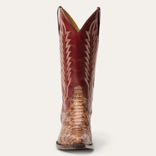 Load image into Gallery viewer, Stetson Women's Ember Red Python Snip Toe Boots 4036