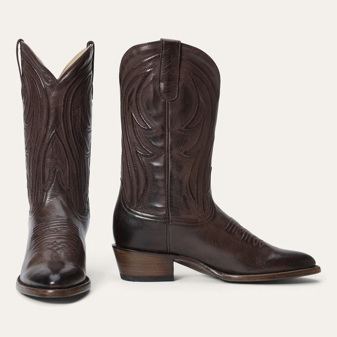 Stetson Women's Nora Brown Leather Snip Toe Boots 1471