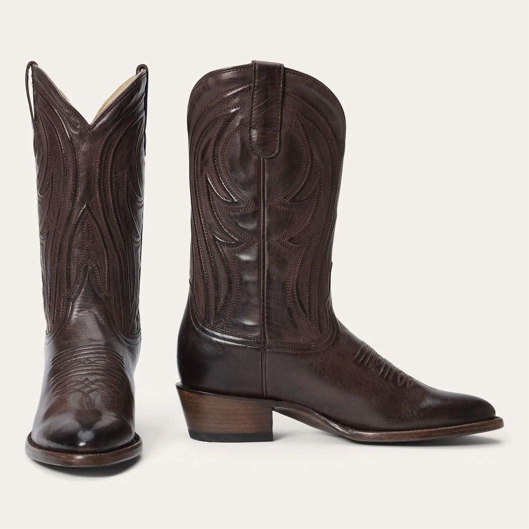 Stetson Women's Nora Brown Leather Snip Toe Boots 1471