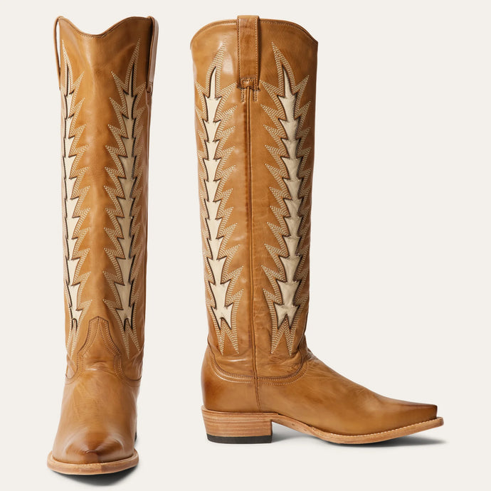 Stetson Women's Johnnie Brown Calf Leather Snip Toe Boots 1338