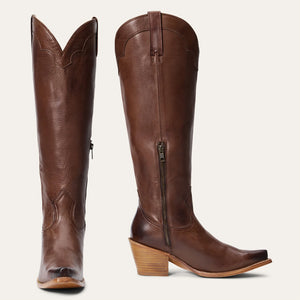 Stetson Women's Sutton Brown Calf Leather Snip Toe Boots 1357