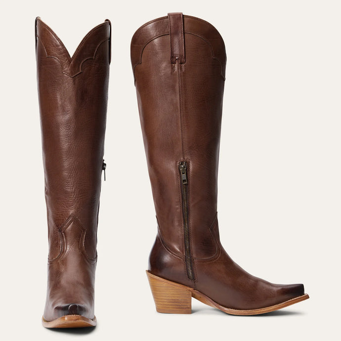 Stetson Women's Sutton Brown Calf Leather Snip Toe Boots 1357