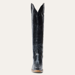 Stetson Women's Sutton Black Calf Leather Snip Toe Boots 1358