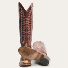 Load image into Gallery viewer, Stetson Women&#39;s Ruby Red Goat Leather Round Toe Boots 4300
