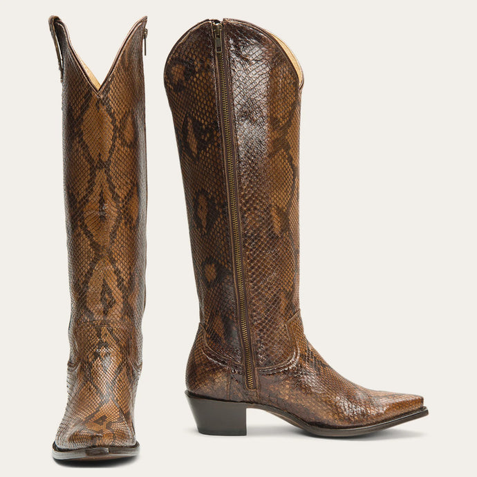 Stetson Women's Yasmin Brown Python Snip Toe Boots 4025