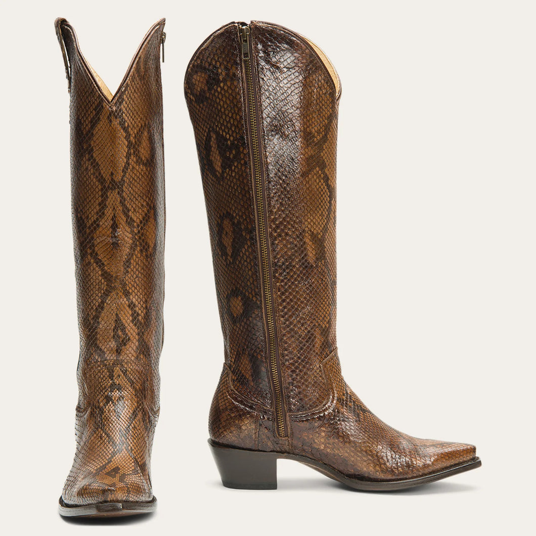 Stetson Women's Yasmin Brown Python Snip Toe Boots 4025