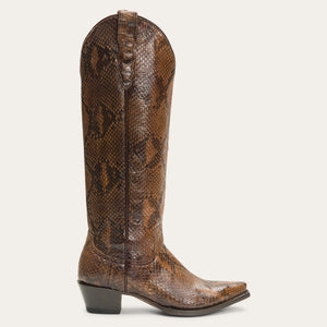 Stetson Women's Yasmin Brown Python Snip Toe Boots 4025