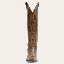 Load image into Gallery viewer, Stetson Women&#39;s Yasmin Brown Python Snip Toe Boots 4025