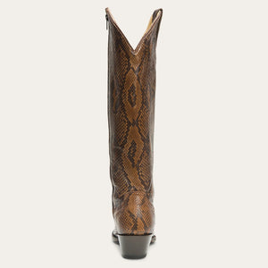 Stetson Women's Yasmin Brown Python Snip Toe Boots 4025