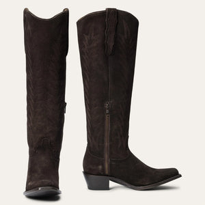 Stetson Women's Loretta Brown Leather Snip Toe Boots 1161