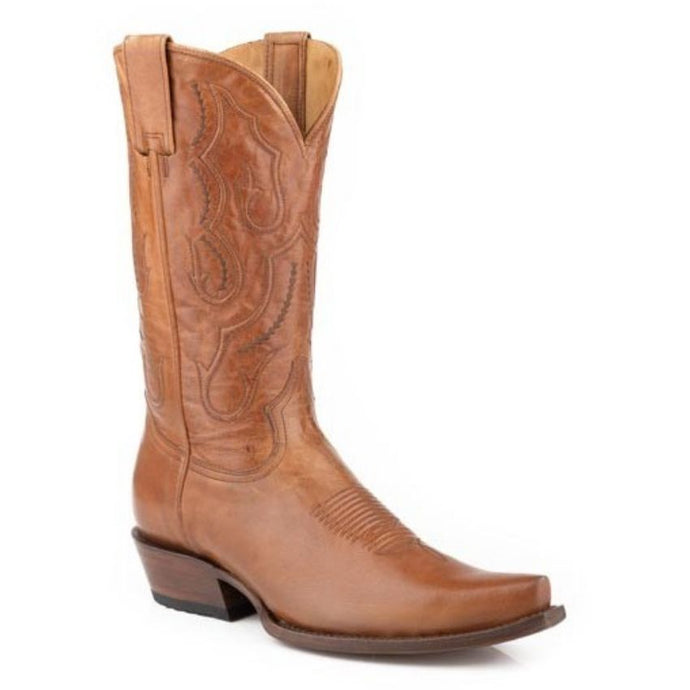 Stetson Men's Cassidy Tan Leather Snip Toe Boots 4078