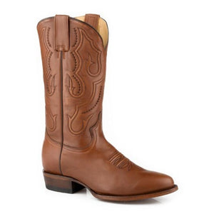 Stetson Men's Carlisle Brown Leather Round Toe Boots 4095