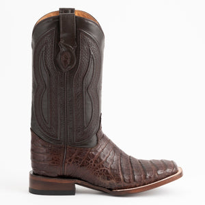 Ferrini Men's Belly Caiman Dakota Crocodile Square Toe Boots 12493-09