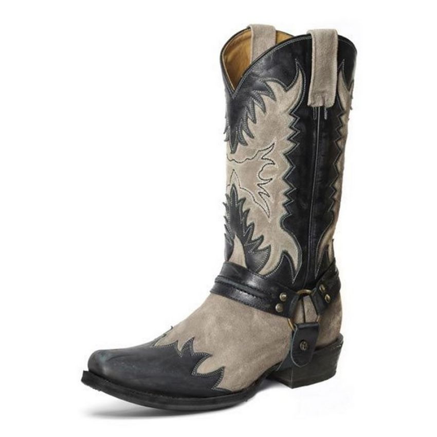 Stetson Men's Outlaw Rock Star Grey Snip Toe Boots 4100