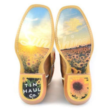 Load image into Gallery viewer, Tin Haul Women&#39;s Follow The Sun / Sunshine Tan Leather Square Toe Boots 1524