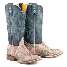 Load image into Gallery viewer, Tin Haul Women&#39;s Wild Flower/Cat Eyes Multicolor Leather Square Toe Boots 1426