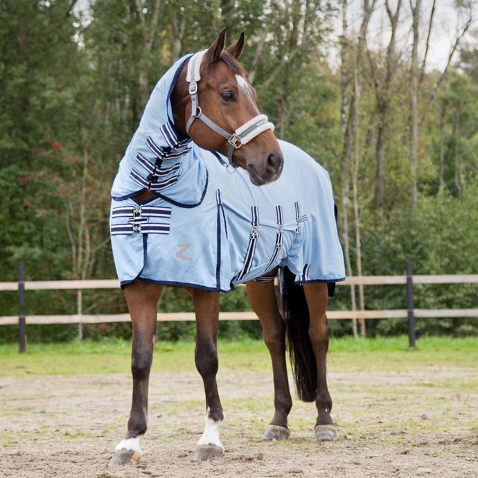 Equinavia Horze Freja Combo Fly Sheet - Light Blue 24832