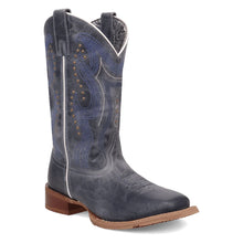 Load image into Gallery viewer, Laredo Women&#39;s Chic Blue Leather Square Toe Boot 2004