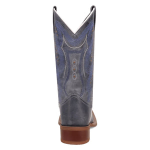 Laredo Women's Chic Blue Leather Square Toe Boot 2004